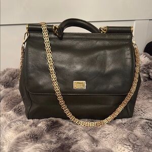 Dolce & Gabbana Army Green With Gold Hardware Sicily Bsg